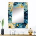 thumbnail image 1 of Designart "Explosive Digital Doodles In Pop Art I" Abstract Wall Mirror, Printed Blue Wall Mirror, Modern Bathroom Wall Mirror, Decorative Abstract Mirror - 24x32 Inch, 1 of 5