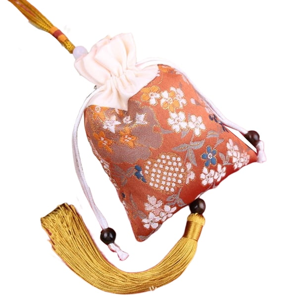 Sonducket Bolsita con cordón, bordado vacío, bendiciones, hogar, oficina, puerta, ventana, coche, revisión trasera, colgante, regalos de festival Accesorios de disfraces Naranja Sonducket AP017945-04