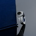 thumbnail image 5 of Gem Stone King 1.25 Cttw Black Onyx Engagement Ring for Women | 925 Sterling Silver | Gemstone Birthstone | Oval 6X4MM | Available in Size 5, 6, 7, 8, 9, 5 of 6