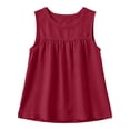 thumbnail image 6 of Summer Linen Tank Top for Women 2026 Cotton Gauze Sleeveless Crewneck Cami Vest Shirt Casual Loose Business Flowy Tank Tops Lightweight Linen Cotton Basic Boho Beach Vacation Outfits Wine M, 6 of 8