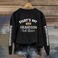 thumbnail image 2 of Women Game Day Sweatshirts Novelty Football Printed Long Sleeve Crew Neck Tops 2025 Fall Fashion Casual Classic Fit Blouses, 2 of 4
