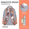 thumbnail image 4 of Floral Abstract Waterproof Backpack - Stylish Ergonomic School Bag with Organized Storage Pockets, 4 of 6