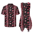 thumbnail image 7 of Psesaysky Pink Love Heart Stripe Couples Shirts and Dress Valentine's Day Sleeveless Sundress for Women Summer Beach Dress with Pockets or Mens Shirts Husband and Wife Clothes, 7 of 7