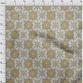 thumbnail image 4 of oneOone Georgette Viscose Brown Fabric Asian Tile Traditional Sewing Craft Projects Fabric Prints By Yard 42 Inch Wide, 4 of 4