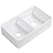 thumbnail image 3 of Trieste White Ceramic 32 in. Double Bowl Farmhouse Apron Kitchen Sink, 3 of 4