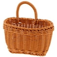 thumbnail image 5 of HAMPPLIES Ginger Storage Basket 1Piece Woven from Natural Rattan and PP for Kitchen Use in Brown, 5 of 8