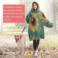 thumbnail image 4 of Blue Sunflower Pattern Wearable Oversized Blanket,Wearable Blanket Hoodie for Adults,Cozy Hooded Blankets with Super Pockets,Super Warm Fuzzy Pullover for Women & Men, 4 of 6