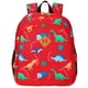 thumbnail image 1 of Mochila JinBeryl para niños pequeños con diseño de dinosaurio de 12 pulgadas, color rojo, 1 of 7