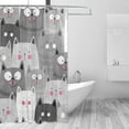 thumbnail image 2 of FREEAMG Cat Shower Curtain Waterproof Fabric Bath Curtain with Hooks for Bathtub Bathroom Decor, 60 x 72 Inch, 2 of 6