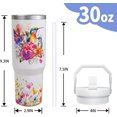 thumbnail image 2 of Hummingbird Gifts 30 Oz Tumbler with Top Handle and Flip Straw, Colorful Bird Stainless Steel Insulated Water Bottle Cup, Pets Lover Birthday Gifts for Women Men, 2 of 6