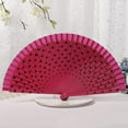thumbnail image 4 of Flamenco Spanish Vintage Hand Fan Wedding Dance Dots Pattern Folding Fan Elegant Handheld Dancing Performances, 4 of 7