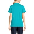 thumbnail image 2 of Lands' End Essentials Women's Short Sleeve All Day Comfort Polo Shirt - 100% Cotton Won't Shrink Pill Fade, 2 of 3