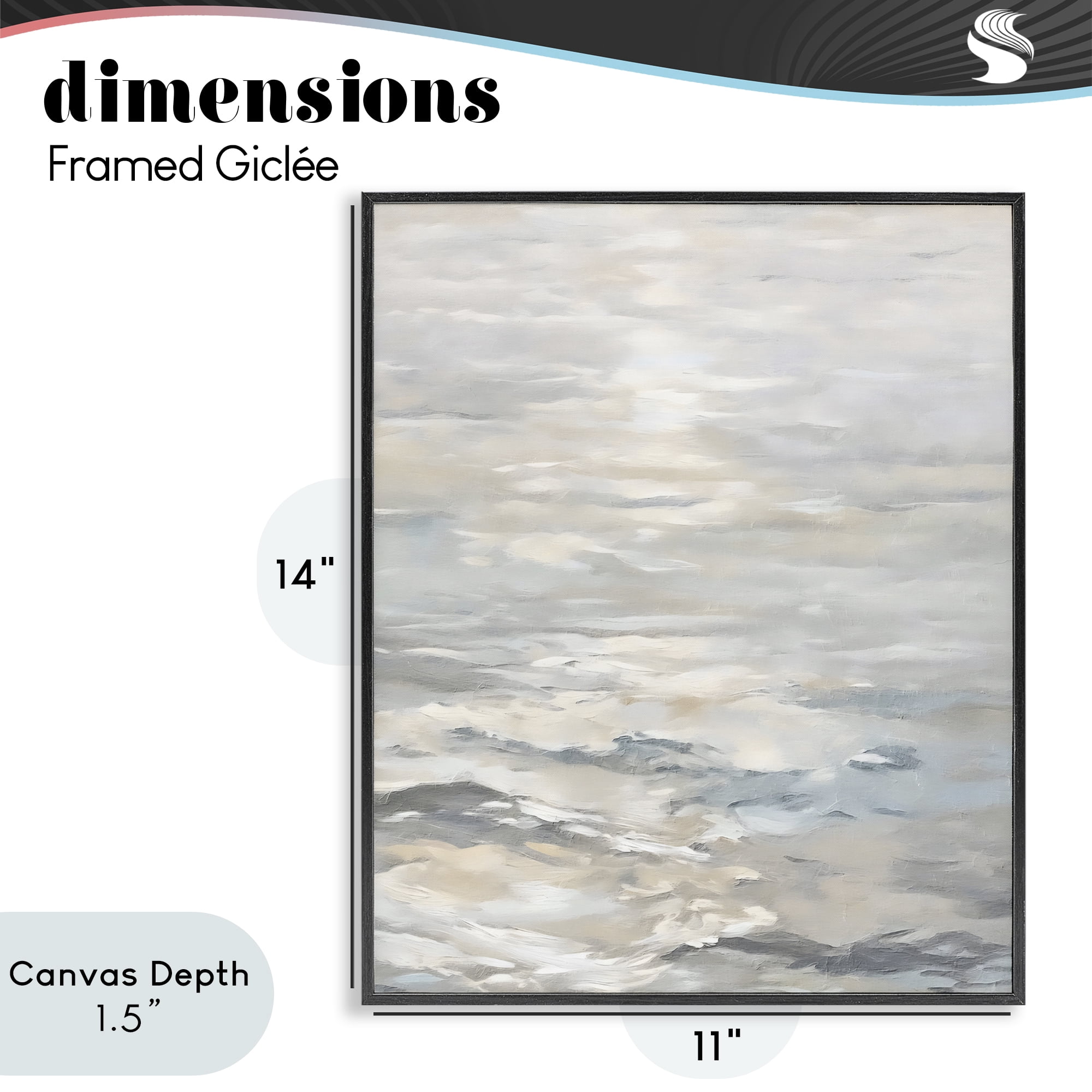 Stupell Industries Shallow Reflections Morning Light Black Framed Giclee Art, design by Riley B