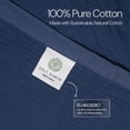 thumbnail image 4 of King 100% Cotton 4 Layered Blanket [Navy Blue], 4 of 15