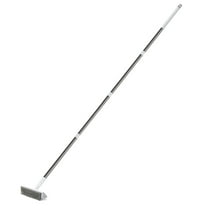 Joybos Floor Scrub Brush with Long Handle, 2 in 1 Scrape and Heavy-Duty Stiff Bristle Scrubber with Squeegee, 55" Tool for Cleaning Grout Bathroom, Bathtub, Tub, Tile Floors, Garage and Patio Deck