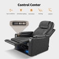 thumbnail image 6 of MCombo Home Theater Seating with USB Ports, LED Light Armrest Storage, Faux Leather Power Recliner Chair , HTS401, 6 of 8