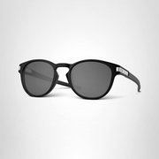 Oakley Sunglasses for Men - OO9349 Latch Low-Bridge Fit Round Polarized Sunglasses with Oakley PRIZM Lenses - Matte Black Ink/PRIZM Black Polarized - Size 53