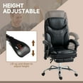 thumbnail image 5 of Vinsetto Vibration Massage Office Chair PU Leather Heat, Black, 5 of 10
