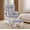 White Wood and Dove Gray Fabric, variant on Suite Bebe Contempo Nursery Glider with Ottoman, Natural Wood and Dove Gray Fabric