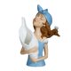 thumbnail image 2 of Estatuil creativa para niña, jarrón, estatua para el hogar para decoración del dormitorio de estar, adorno de cumpleaños Azul Macarena Jarrón de estatuilla de niña, 2 of 4