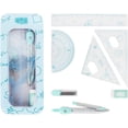 thumbnail image 3 of YSTIANN 8-Piece Blue Math Geometry Tool Set with Compass, Protractor, Rulers & Pencil AZ78-679, 3 of 5