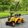 thumbnail image 6 of Raistyw 2 in 1 Ride on Tractor for Kids, No Power Ride on Push Car with Shovel & Detachable Trailer, Yellow, 6 of 8