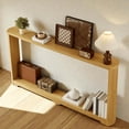 thumbnail image 3 of Tcbosik 70 inch Long Console Table, Narrow Sofa Table with Open Shelf, Behind Couch Table, Entryway Table for Living Room, Hallway, Space Saving, Natural, 3 of 9
