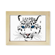 thumbnail image 1 of Tigre Blanco cabeza animal Escritorio de madera Arte Pintura 6x8 pulgadas marco de foto foto, 1 of 4