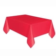 thumbnail image 1 of Nappe de table rectangulaire en plastique rouge rubis, 54" x 108", 1 of 3
