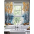 thumbnail image 2 of Spring Tree Sheer Curtains 63 Inch Length 2 Panels Set, Oil Landscape Painting Contemporary Voile Window Treatment Rod Pocket Curtains Sheers Drapes for Bedroom/Living Room/Kitchen 52x"63"x2, 2 of 7