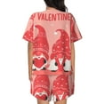 thumbnail image 6 of Daiia Gnomes Hold The Letters LOVE Pattern Womens Pajama Sets Short Sleeve Pajamas for Women Sets Soft Lounge Sets Casual Round Neck Sleepwear PJS-X-Large, 6 of 7