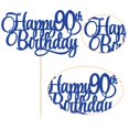 thumbnail image 3 of Cake topper Ephlyn 90.º cumpleaños azul con brillo 20 cm, 3 of 7