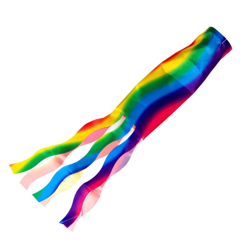 140cm Wind Sock Streamer Flags Festivals Caravan Camping Rainbow 