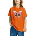 thumbnail image 2 of Virmaxy (3-10 Years) Boys Girls Fashion Cute Printed Shirt Toddler Short Sleeve Round Neck Cotton Top Summer Loose Casual Trend Pullover Shirt Orange-1 9 Years, 2 of 4
