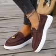 thumbnail image 6 of Miluxas Women’s Slip On Dressy Walking Flats Shoes Tassel Penny Loafers for Business Work office Coffee 6.5(38), 6 of 9