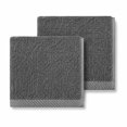 thumbnail image 1 of Swift Home 100% Cotton Washcloth, Luxuriously Soft, Highly Absorbent, Quick Dry, 2PC, Grey, 1 of 4