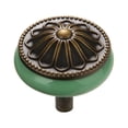 thumbnail image 1 of GROWTH TANK Vintage Céramique Rond Armoire Tirer Boutons Vert, 1 of 2