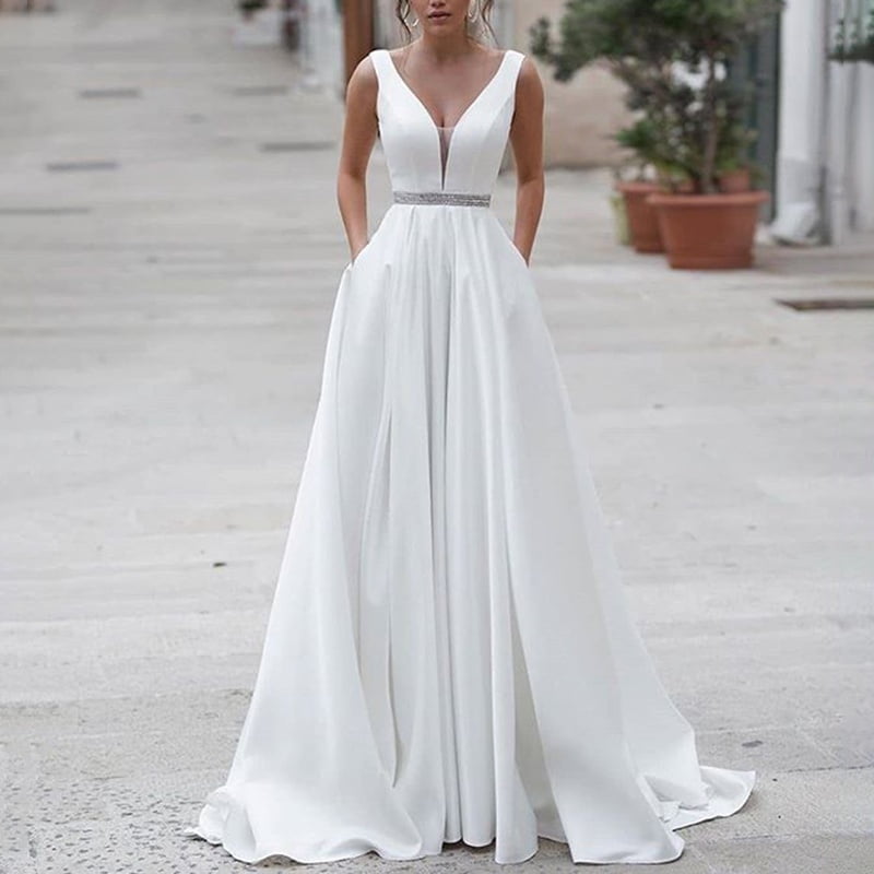 prom dress sleeveless