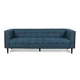 thumbnail image 6 of Croton Contemporary Tufted 3 Seater Sofa, Navy Blue and Brown, 6 of 12