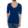 thumbnail image 2 of Time and Tru Women's Elbow Sleeve Scoop Neck T-Shirt, 2 of 2