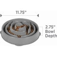 thumbnail image 7 of Fun Feeder Slo Bowl – Large 4‑Cup Capacity, Slow Feeding, Medium to Large Dogs, Non‑Slip, Gray, Drop Pattern, 11.75", 7 of 7