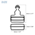 thumbnail image 2 of Unique Bargains Overall Buckles 2 Sets Retro Suspender Replacement Buckles 40mm, Gun-black, 2 of 6