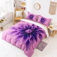 thumbnail image 5 of 3D púrpura floral funda de edredón juego de ropa de cama funda nórdica fundas de almohada 41, 5 of 5