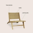 thumbnail image 4 of JONATHAN Y Parker Mid-Century Modern Woven Seagrass Wood Armless Indoor Lounge Chair, Natural, RLX1000A, 4 of 9