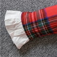 thumbnail image 6 of YWDJ Girls Special Occasion Dresses Plus Size Christmas Clothing Christmas Plaid Ruffled Trim Dress Ruffle Long Sleeve Dress 3-8 Years Red 4Y, 6 of 6
