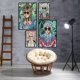 thumbnail image 4 of Set de pósteres de arte de los 80 a la moda para niñas doradas para decoración de habitaciones, 4 of 7