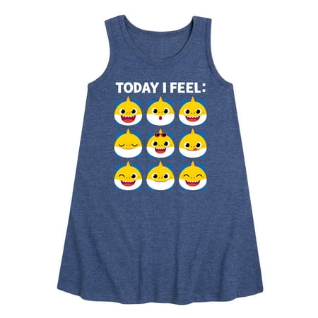 

Baby Shark - Today I Feel - Toddler and Youth Girls A-line Dress