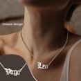 thumbnail image 4 of Jumpingount Letra inglesa Amistad Collar Ins Joyería Cadena Colgante para Amante Amigo Festival Cumpleaños Regalos Virgo Plata Type1 NO1, 4 of 6