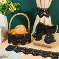 thumbnail image 7 of 7.5Yards Flat Milk Fiber Lace Trim Flower Lace Ribbon Clothing Accessories Black 3-1/2 inch, 7 of 7