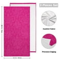 thumbnail image 2 of Hot Pink Flower Patterns Hand Towel Absorbent Bath Towels for Bathroom Sports Gym 28" x 14" Set of 2, 2 of 8